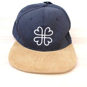 Clover Leaf Hat BEECHFIELD Cap Black‎ Baseball Snapback Suede Tan Harmony NWT